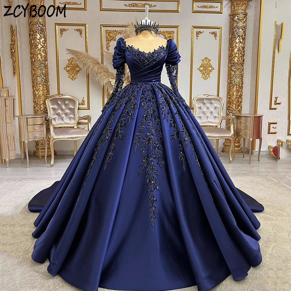 fitted lace wedding dress Sleek Long Formal Dress with Long Sleeves main image 1