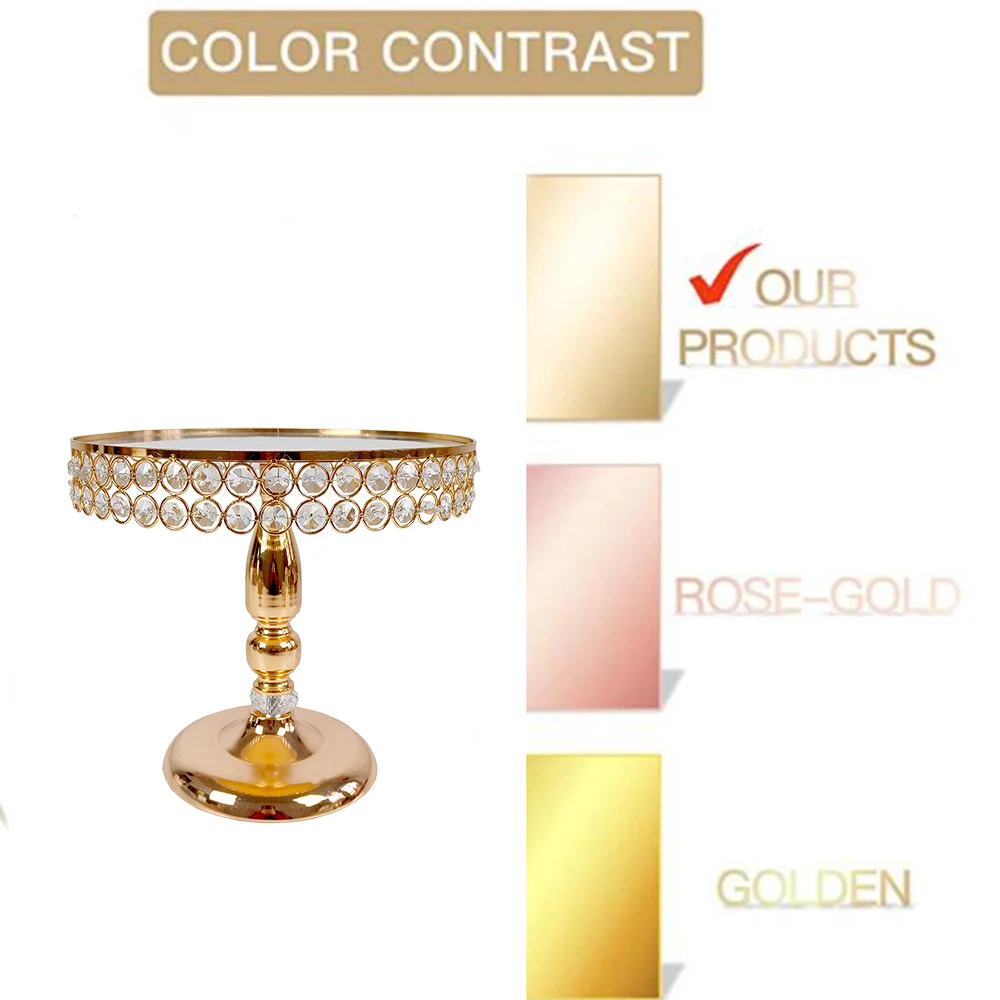 6Pcs-9Pcs Cake Stand Set Crystal Beaded Mirror Metal Dessert Table Display Stands Cupcake Holder for Birthday Party Festival cake stand dessert stand