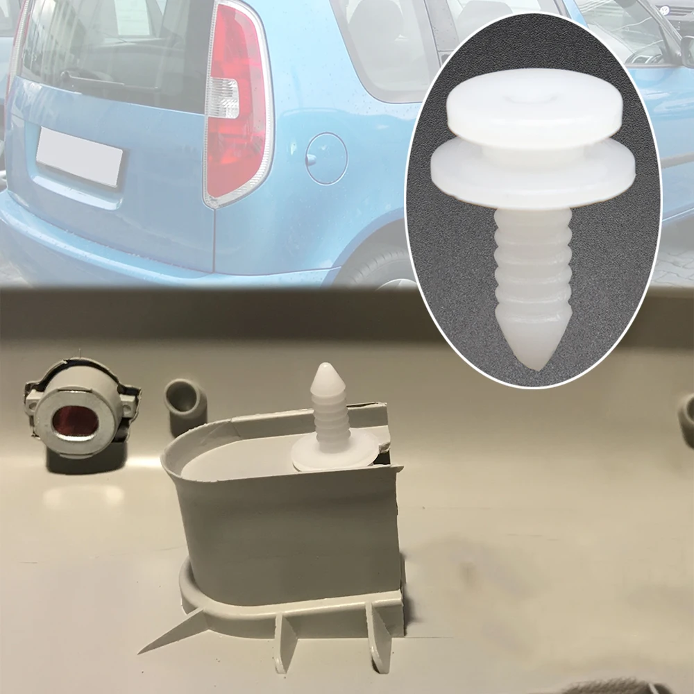 20Pcs Car Pillar Step Insert Side Sill Panel Trim Fodera Clip Rivetto Per Skoda Roomster 5J 2006 2007 2008 2009 2010 2011 - 2015