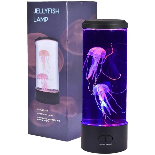 LED Jellyfish Lamp LED Lava Lamp Mood Night Light Gift For Men Women Home Office Decoration 1