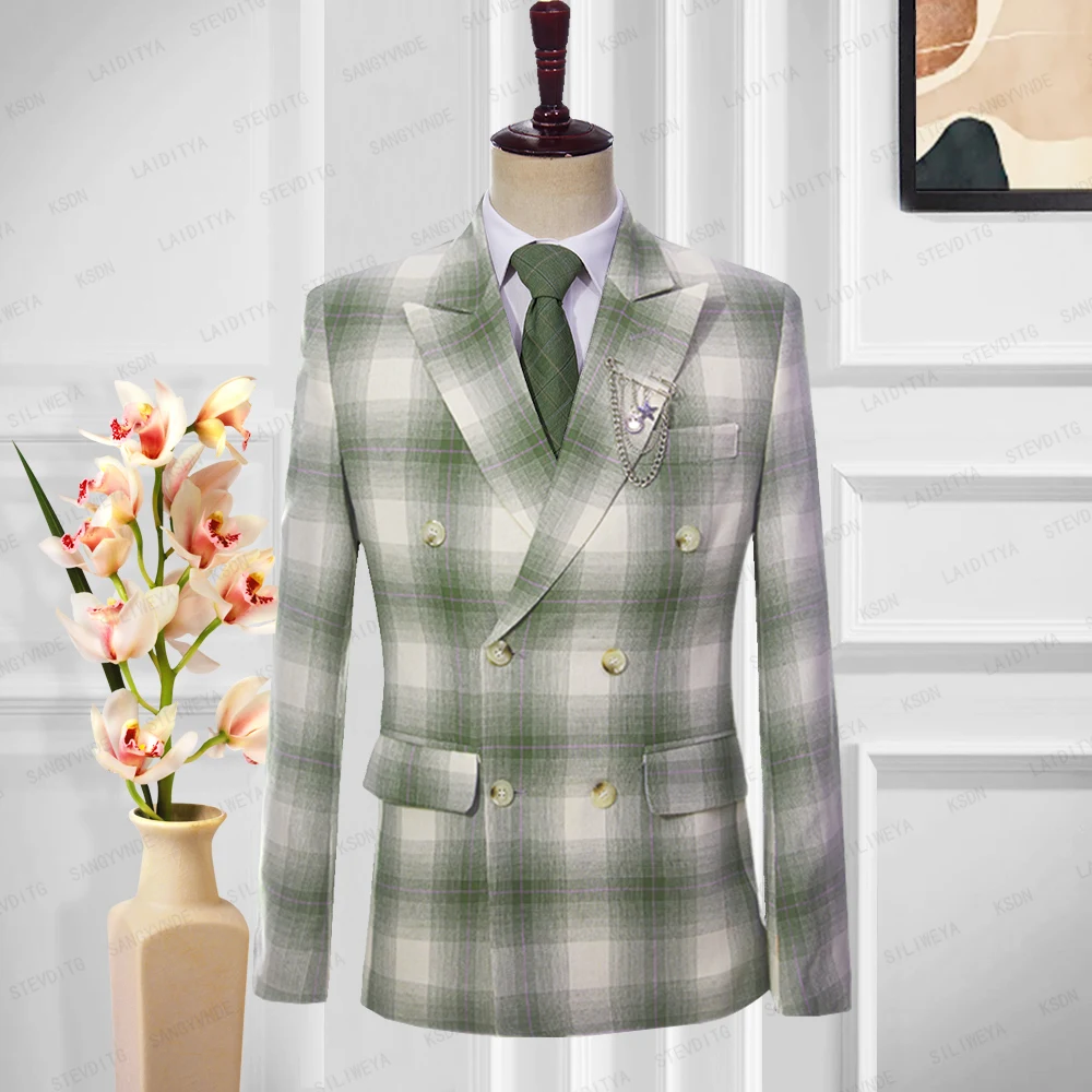 

Мужской классический пиджак в клетку, в британском стиле