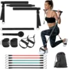 Portable Pilates Bar Kit with Resistance Bands for Exercise Resistance Bands Home Gym Equipment Supports Full Body Workouts New