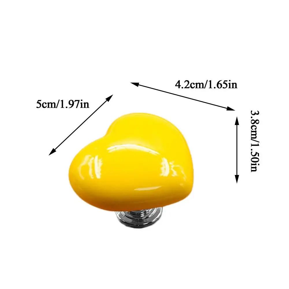 1pc Toilet Press Button Heart Shaped Press Tank Push Switch Toilet Bathing Room Decor Water Flush Button