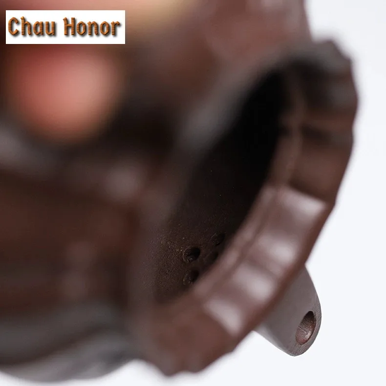 150ml Elegant Yixing Purple Clay Teapots Handmade Monk Hat Pot Raw Ore Purple Mud Kettle Chinese Zisha Tea Set Collection Gifts