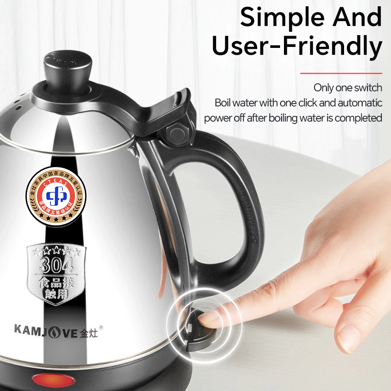 Single Cup Battery Powered Tea Kettle KAMJOVE Electric Kettle 304