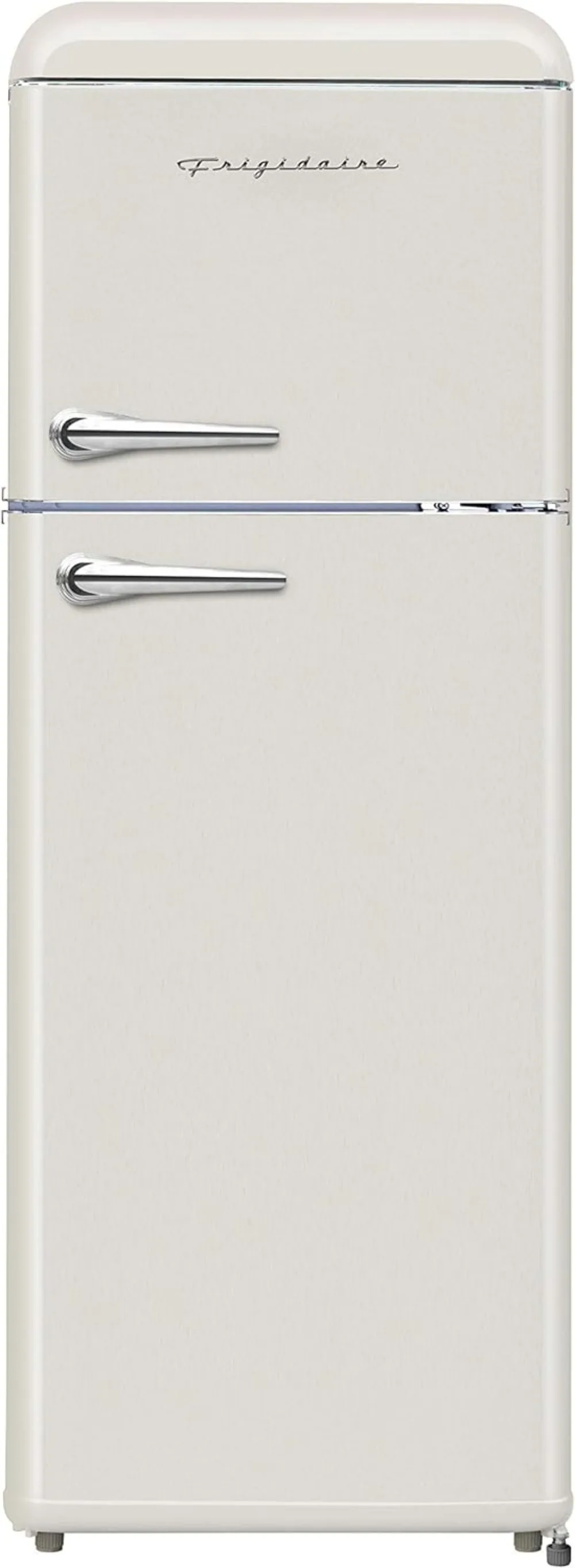 

EFR756-CREAM EFR756, 2 Door Apartment Size Retro Refrigerator with Top Freezer, Chrome Handles, 7.5 cu ft, Cream