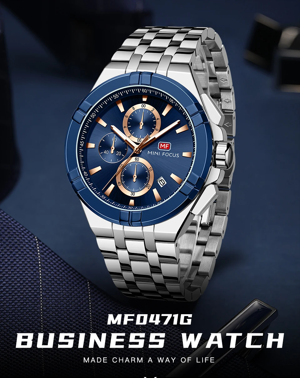 MINI FOCUS Quarzuhr für Herren, wasserdicht_voghion.com