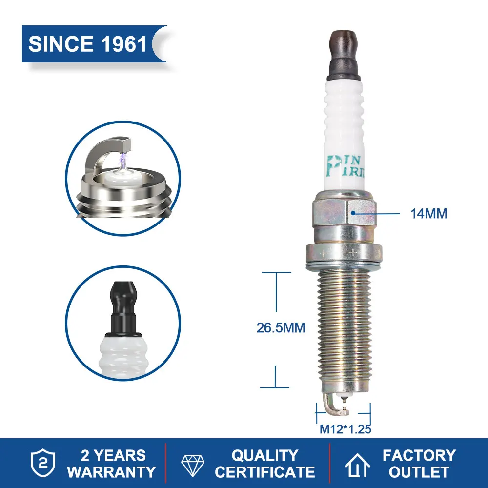 2-8PCS Double Iridium Spark Plugs TORCH LD8RJII(6830) Replace for