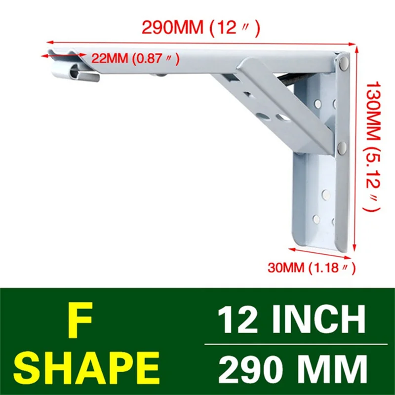 Adjustable Wall-Mounted Folding Shelf Bracket - Heavy Duty Support Hardware