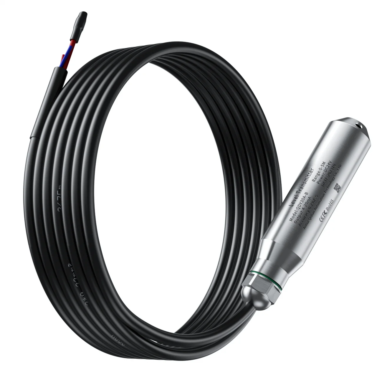1m 2m 3m 5m Submersible Water Level Sensor 4-20mA tank well pool 0-10V RS485 Level Sensor Transmitter