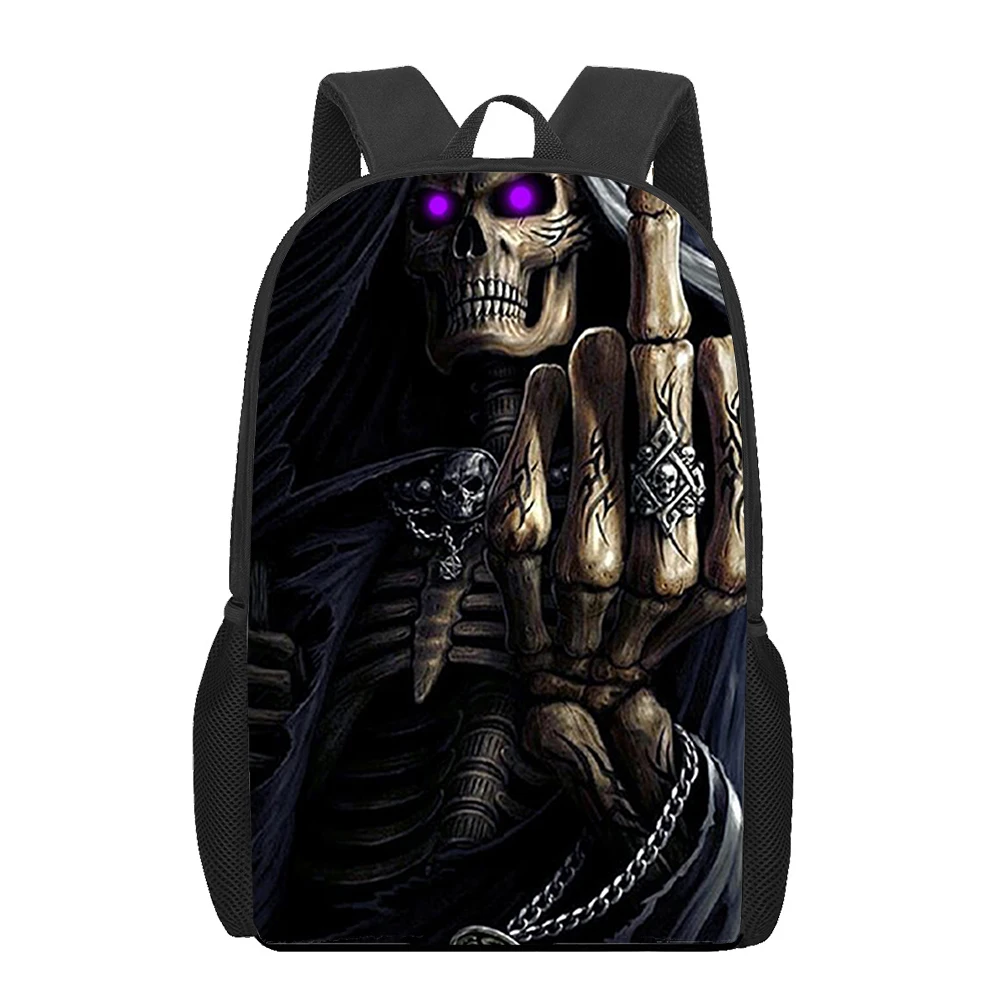 

Grim Reaper Skeleton Kids School Bags 3D Print Children Book Bags for Girls Boys Orthopedic Schoolbag Primary Backpacks