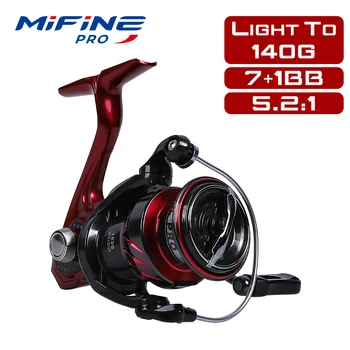 Mifine MARSHALL PRO Carbon Spinning Fishing Reels Size 800-3000 5.2:1 Gear Ratio 7+1BB