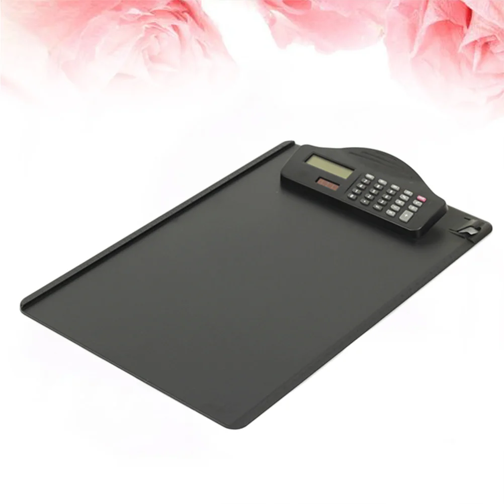 

Plastic A4 Clipboard with Calculator Multifunctional Profile Clip Hardboard Paper Holder Writing Folders for School Classrooms