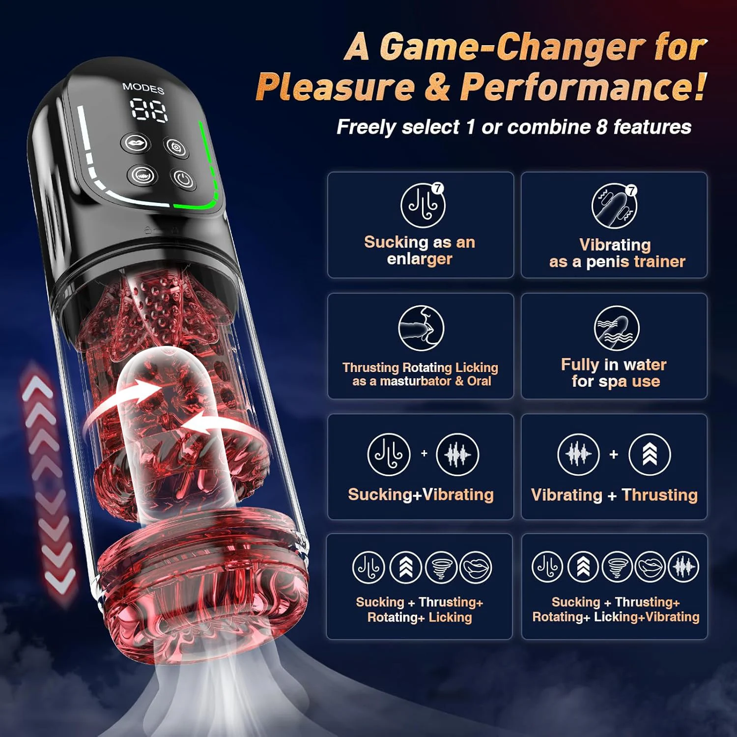 Automatic Masturbation Cup For Men With Thrusting And Rotation_voghion.com