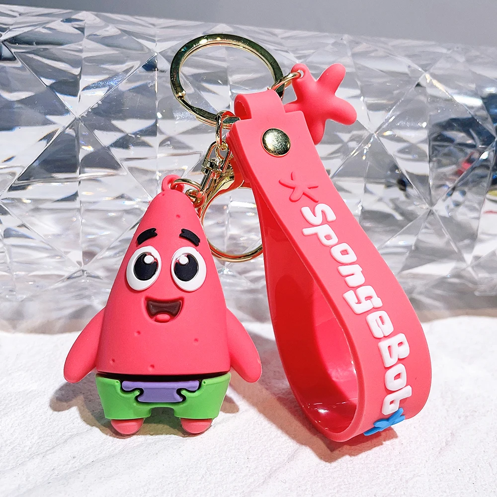 New Kawaii Cartoon SquarePants Keychain Cute Star Squidward