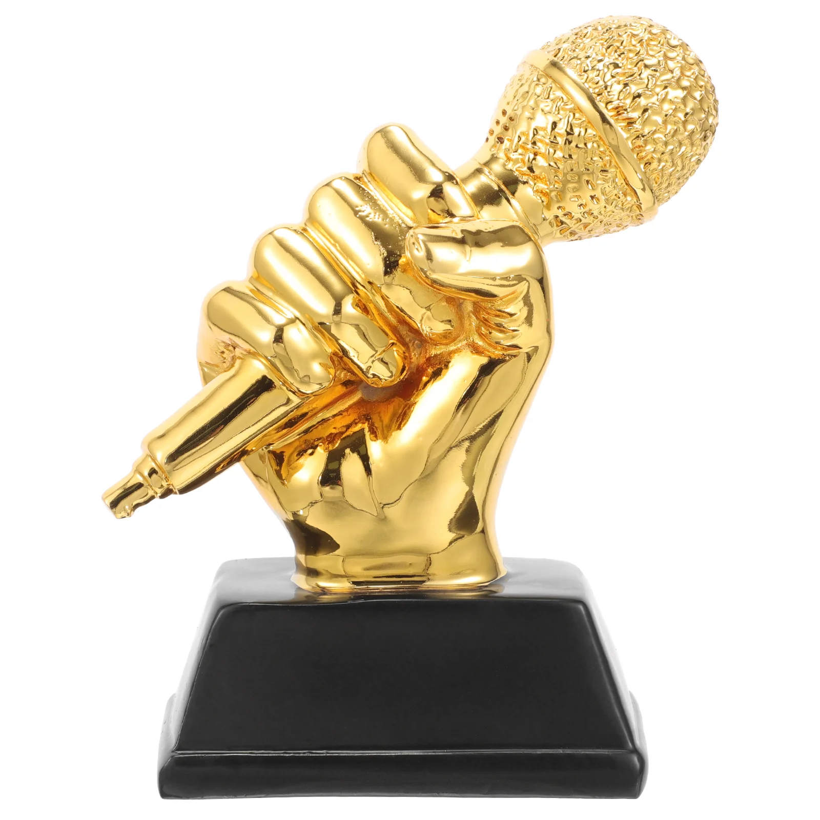 

Resin Microphone Trophy Singing Competition Music Good Voice Award Cup Speech Presentation Trophy Home Decoration
