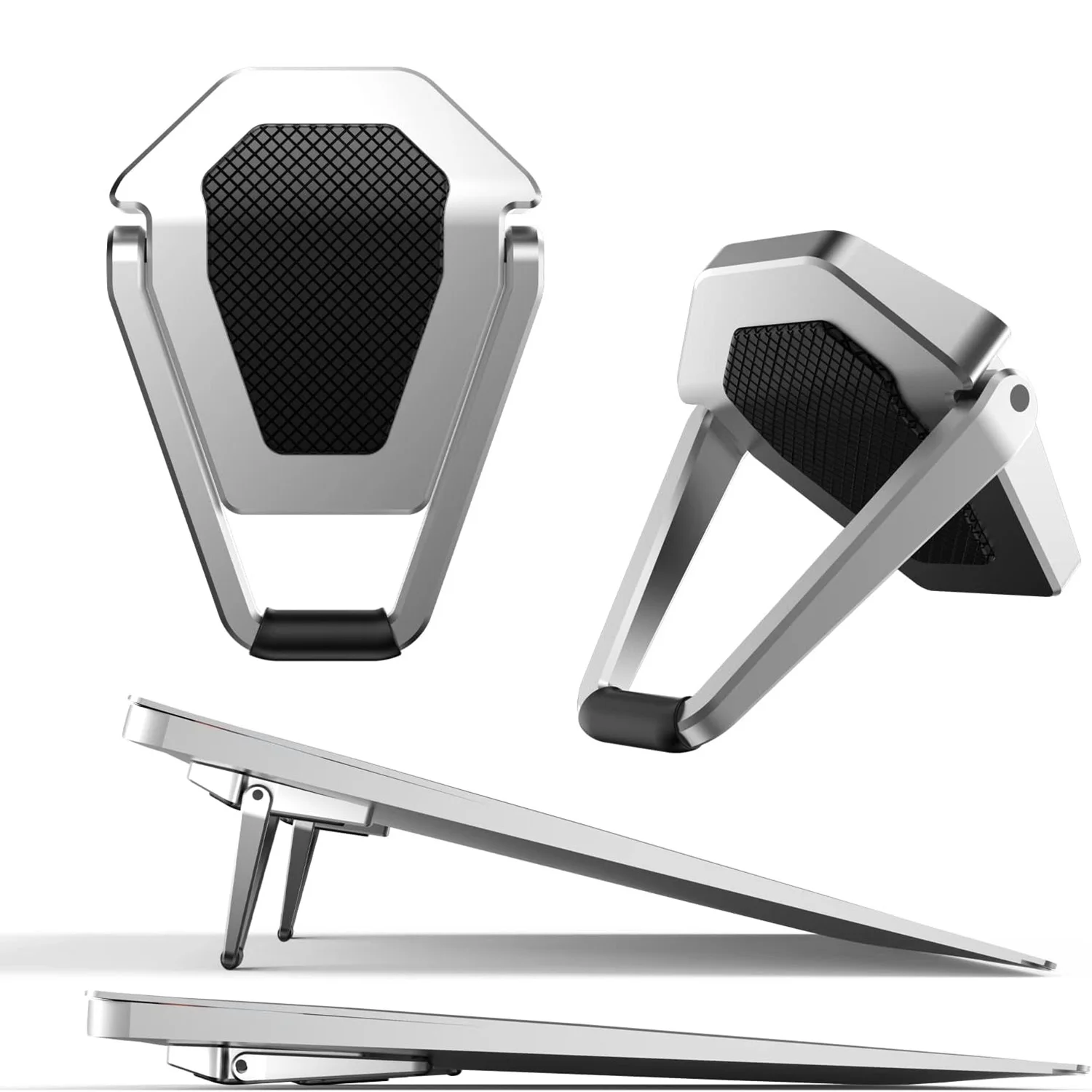 Soporte para computadora portátil para escritorio, elevador de teclado antideslizante portátil, soportes para teclado de aleación de zinc, soporte para computadora compatible con MacBook