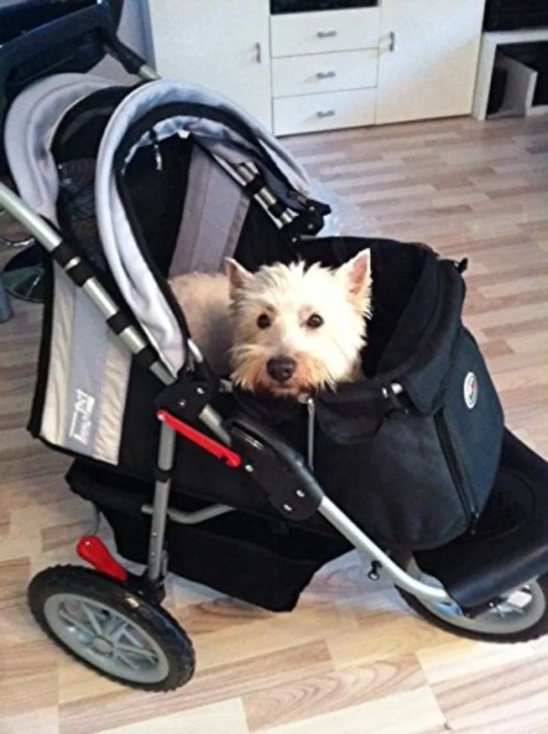 Dog Carrier Trolley Comfort EFA Buggy Foldable Pet Buggy Pushchair Pram For Dogs And Cats Rubber