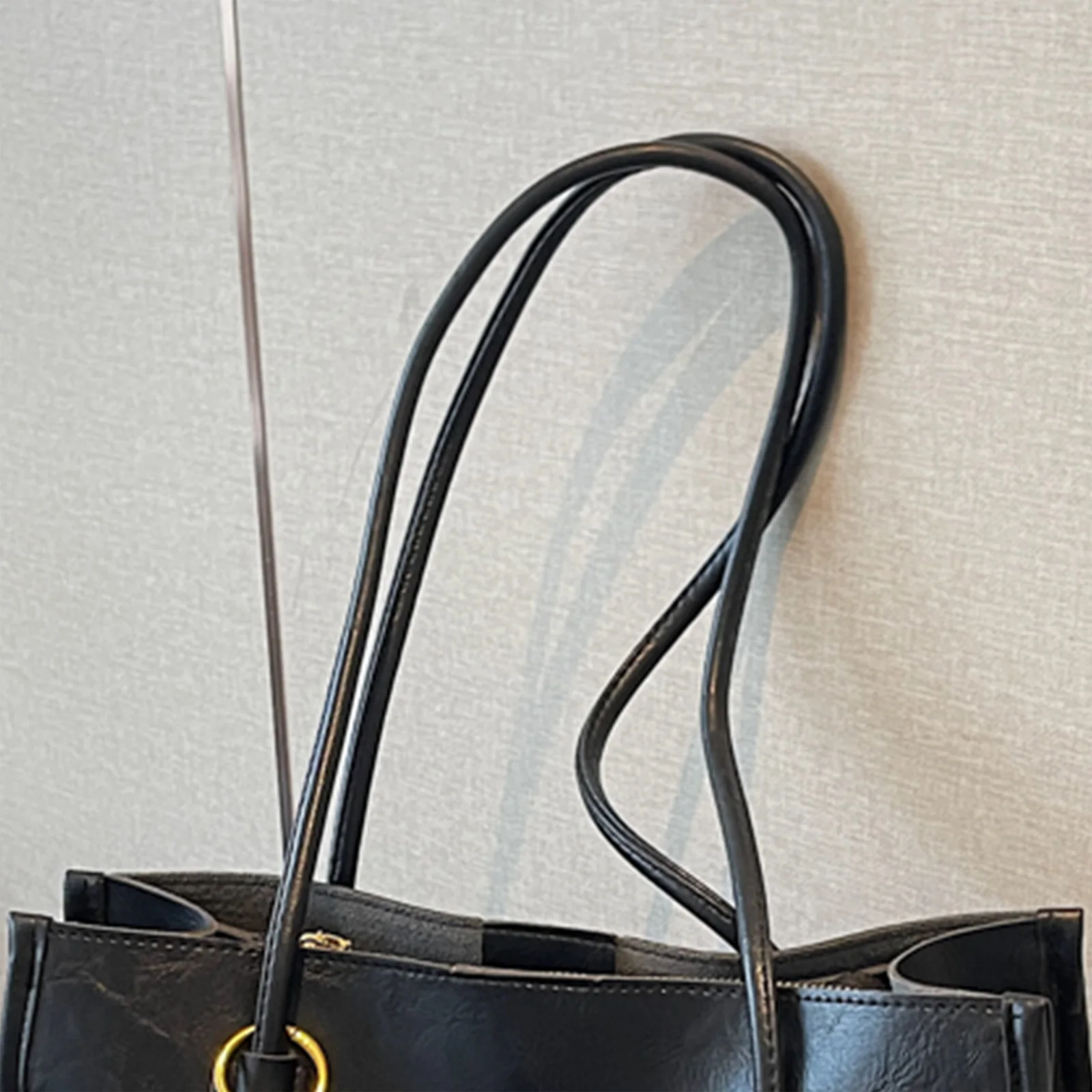 Textured Shoulder Bag Large Capacity All-Match Tote Handbag Long Handle Trendy Armpit Bag Travel Shopping Work Handbag