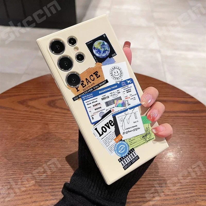 Travel Ticket Tag Soft Phone Case Cover