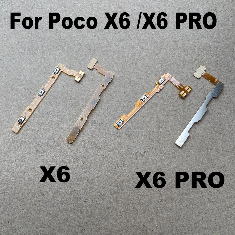 Power On/Off Volume Button Flex Cable Replacement for Xiaomi Poco X6 Pro 5G
