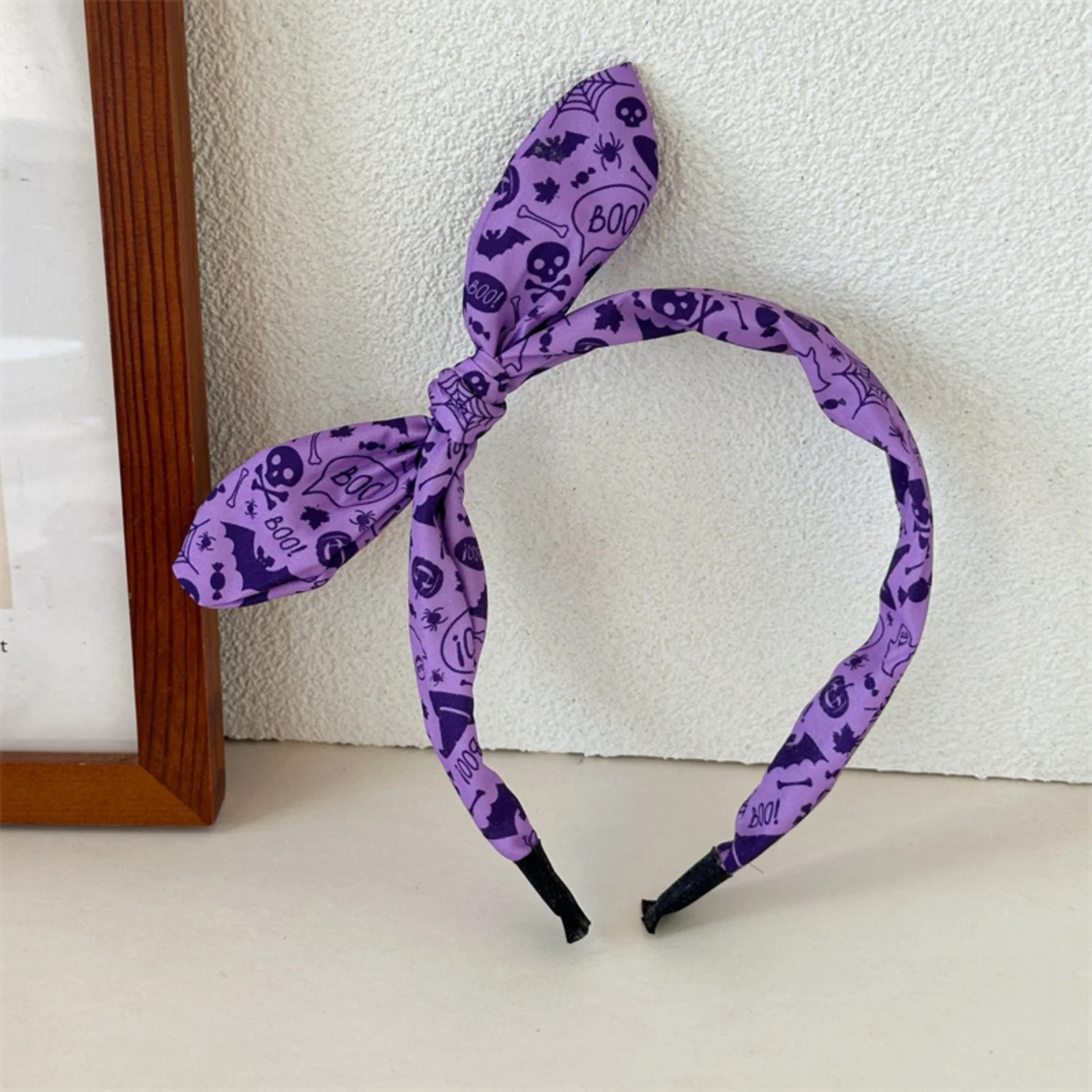 1pc Halloween Bunny Ear Headbands Set: Cute & Spooky Pumpkin, Bat, Ghost Prints Hair Accessories For Women And Girls