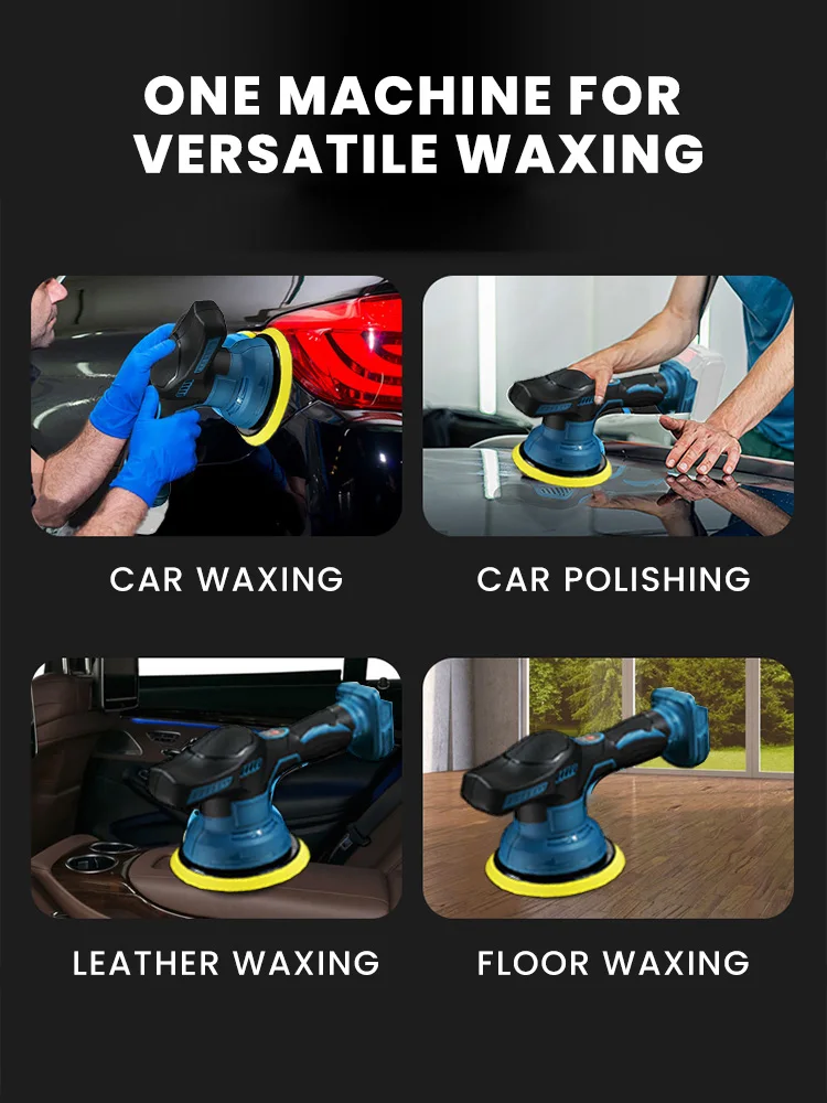 5500RPM Cordless Car Polisher Set car polisher cordless car polisher Portable Wireless Car Glazing Polishing Machine for Makita Dewalt 18V-21V Electric Rotary Tool