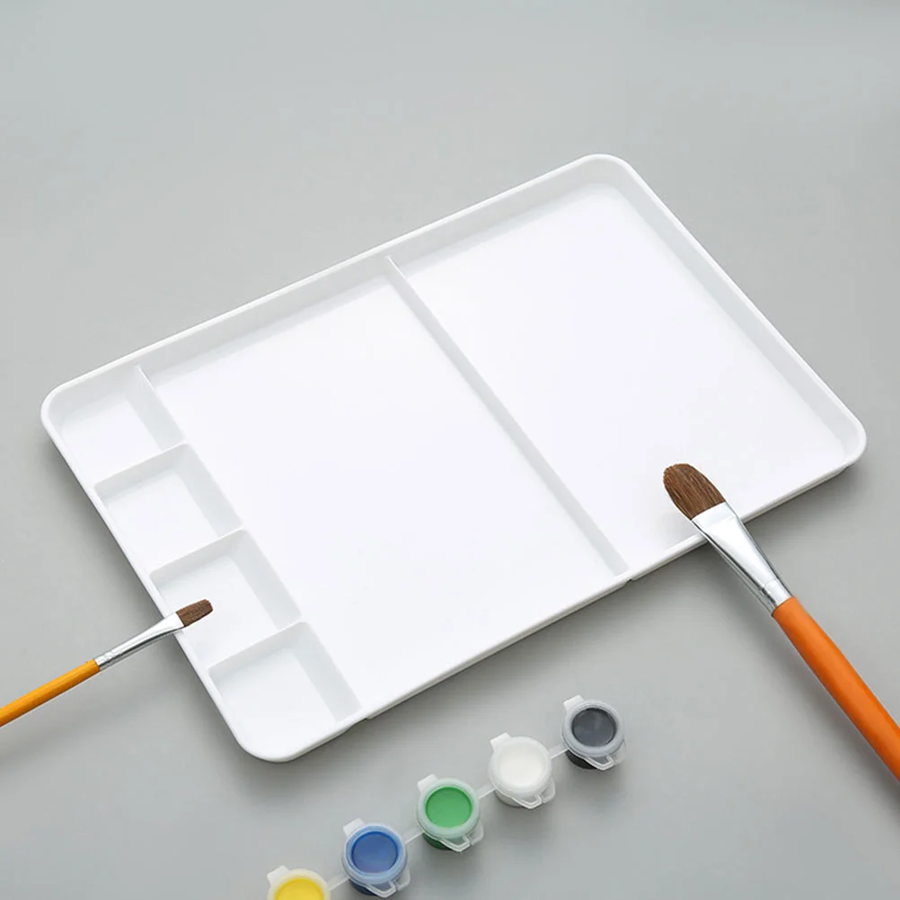 Square Multigrid Diy Paint Palette Watercolor Mixer Plastic Pigment Tray Pallet Oil Color Mixing Board Easel Supplies