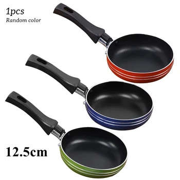 12.5CM Mini Frying Pan Non-Stick Steel Frypan Pot Saucepan Random Color For Cookware Kitchen Cookware