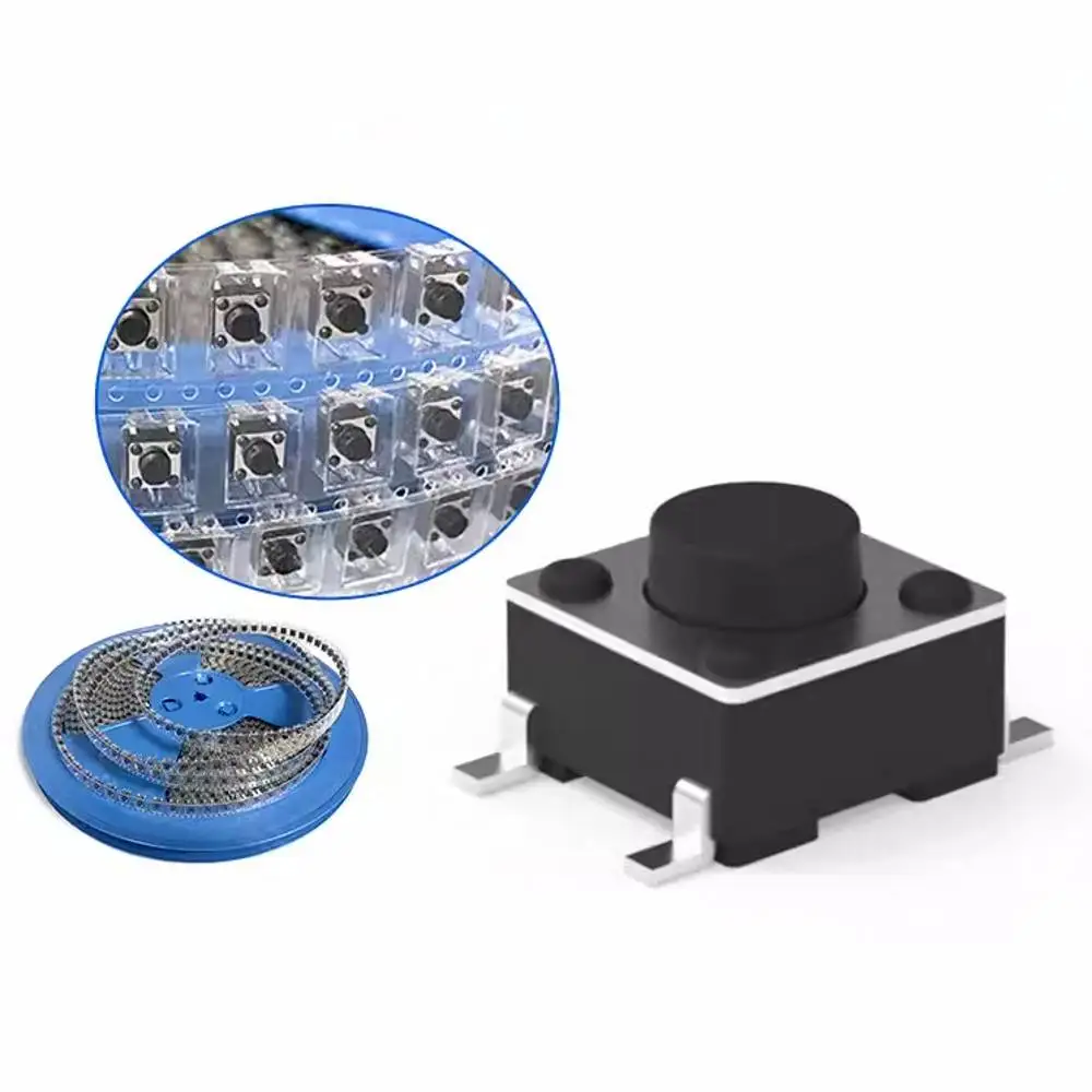 

A roll Tactile Switch Momentary SMT Tactile tact Push Button Switch 6x6x4.3/5/5.5/6/7/8/9/10/11mm SMD 4PIN Mini Micro Switch 6*6