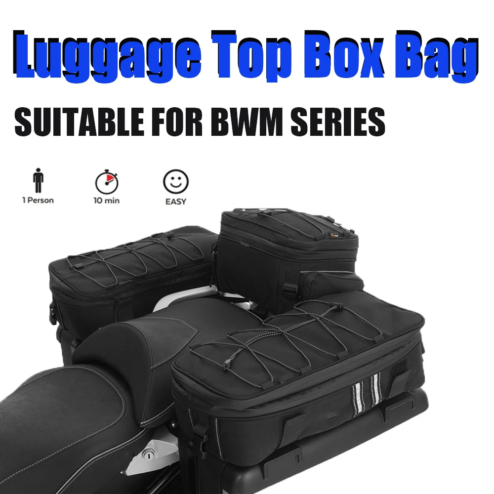 Adatto Per Bmw R 1200 1250 Lc Adventure E Hepco & Becker Coperchio Superiore Custodia Laterale Borsone In Alluminio