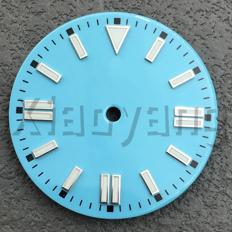 Sterile Glossy Green Luminous Watch Dial, 29mm
