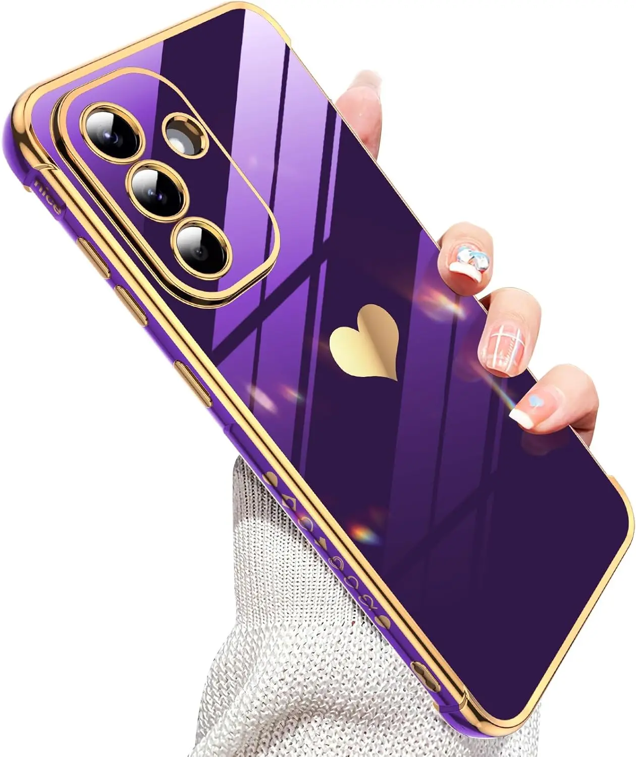 Luxury Plating Silicone Soft Case - Glitter Love Candy Color Glossy Finish
