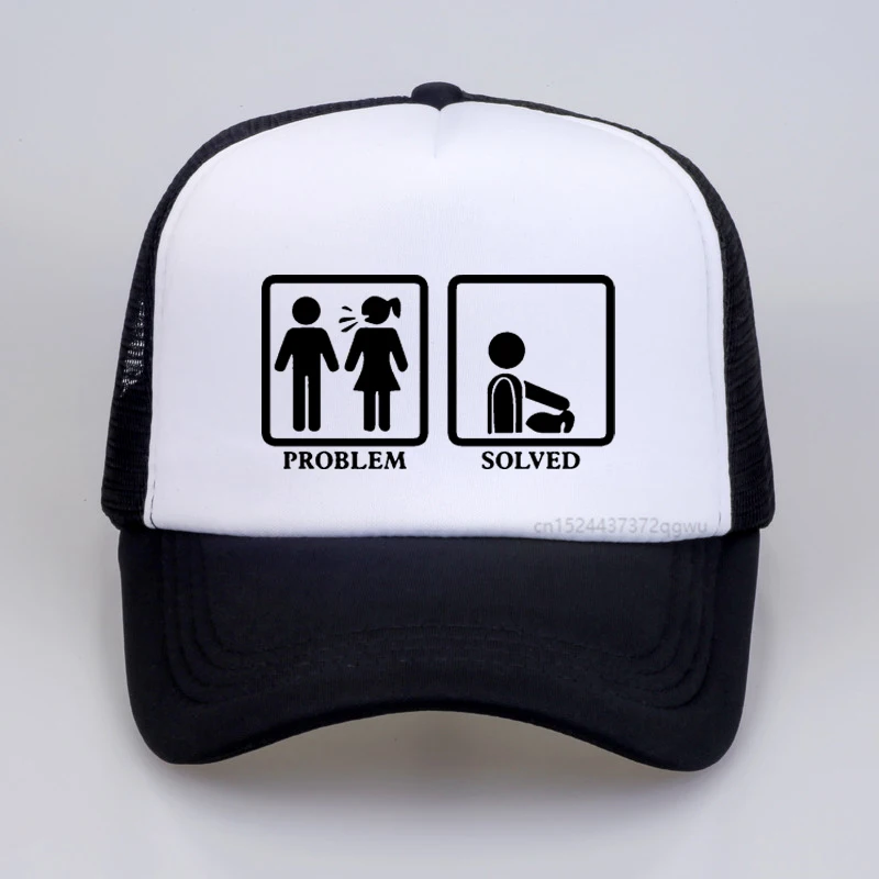 

Mens Clothing Problem Solved hat Marriage Funny Ly Married Wife Husband Novelty Baseball Cap Cool Casual Pride Dad hat casquette