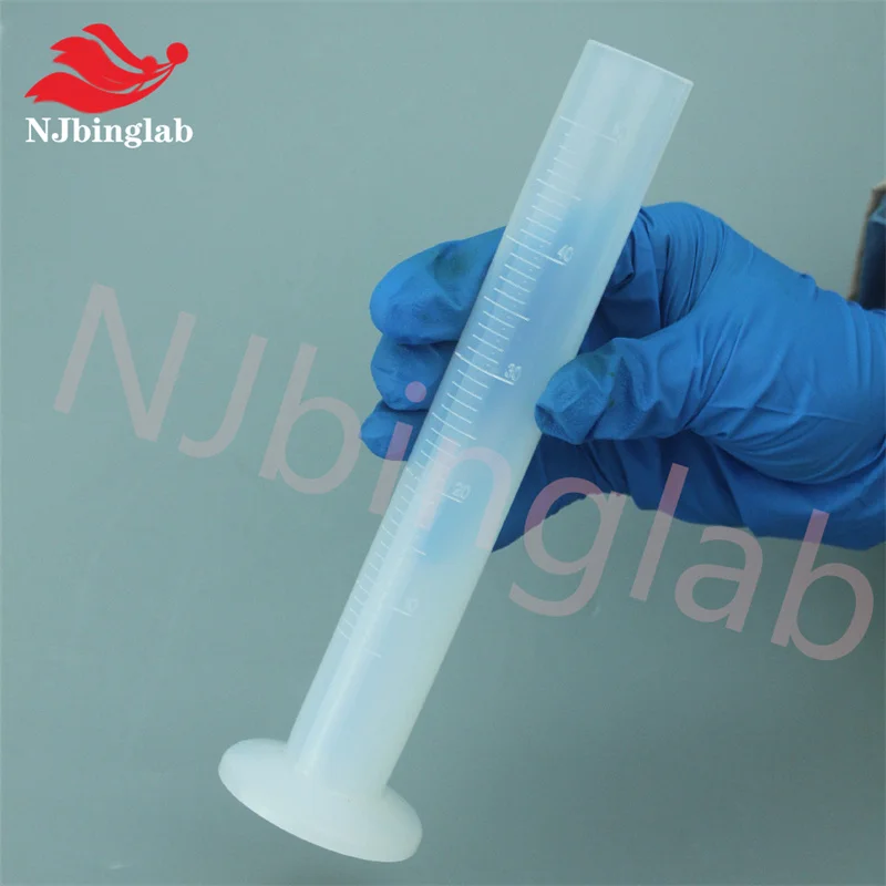 NJbinglab Graduated PFA 50ml Measuring Cylinder Low Dissolution and Precipitation for Trace Elemental Analysis