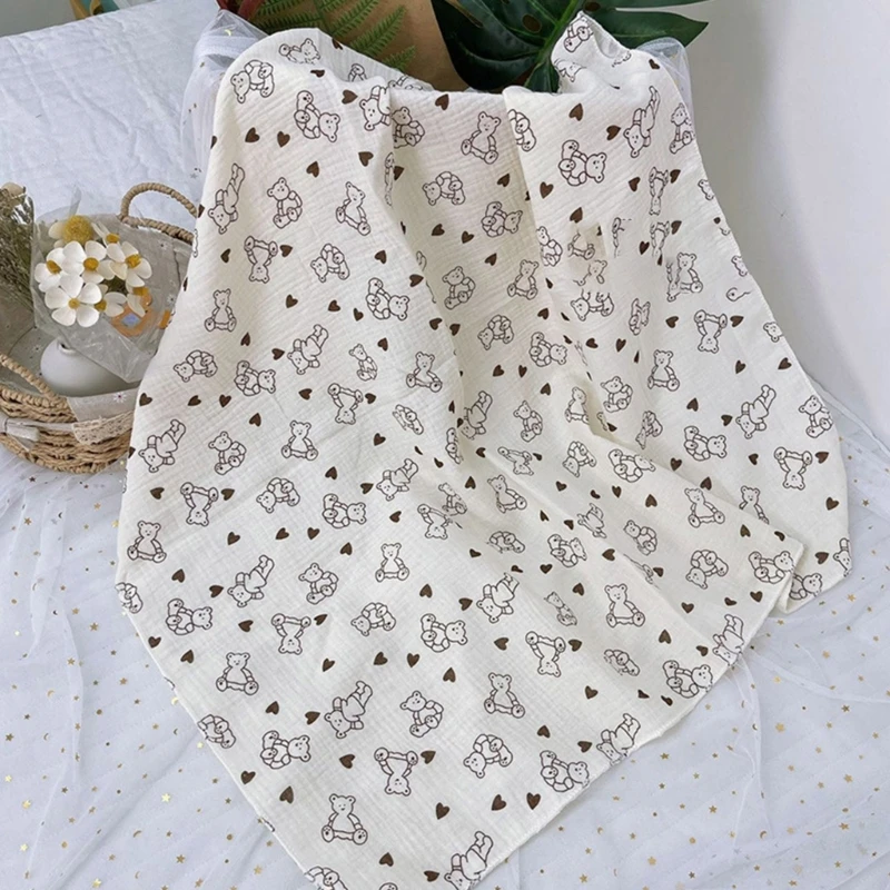 

Stroller Blanket Baby Muslin-Swaddle Cartoon Print Travel Blanket Nursing Cover