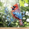 Blue Hummingbird Suncatcher 2D Acrylic Bird Wind Chime with Chain Hanging Pendant for Home & Garden Door Decoration 4