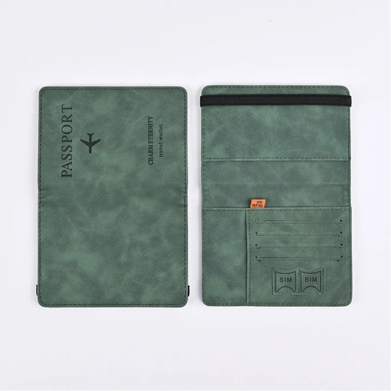 Männer PU Leder Brieftasche Reisepass Geldbörse Karte Männlichen Reise Zubehör Hand Tragen Passport Visitenkarten Halter Brieftasche – Detail 3