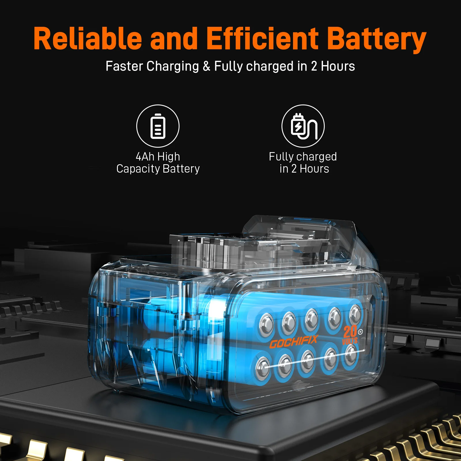 Cordless Angle Grinder Brushless Tool with 4Ah Li Ion Battery