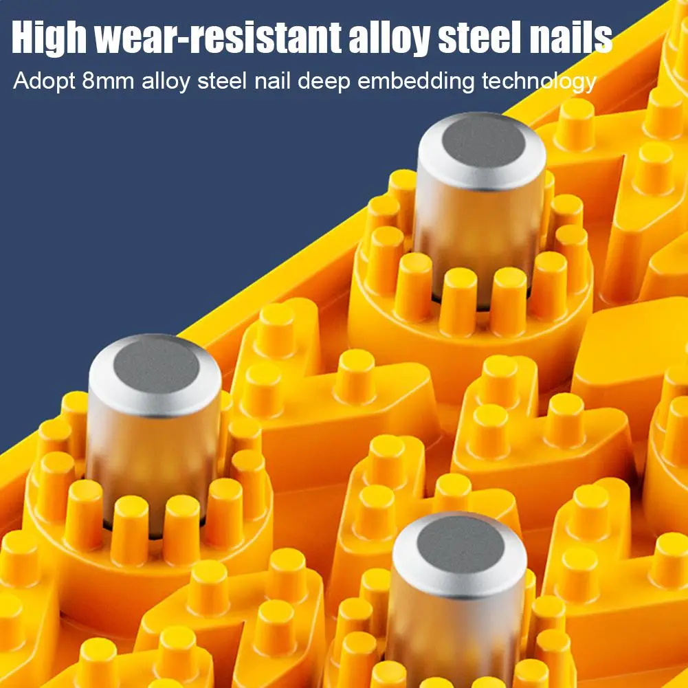 Auto Winter Ice Breaking Steel Nail Anti-skid Chain 37.5*7cm Heavy Duty TPU Metal Manganese Steel Chain Tools