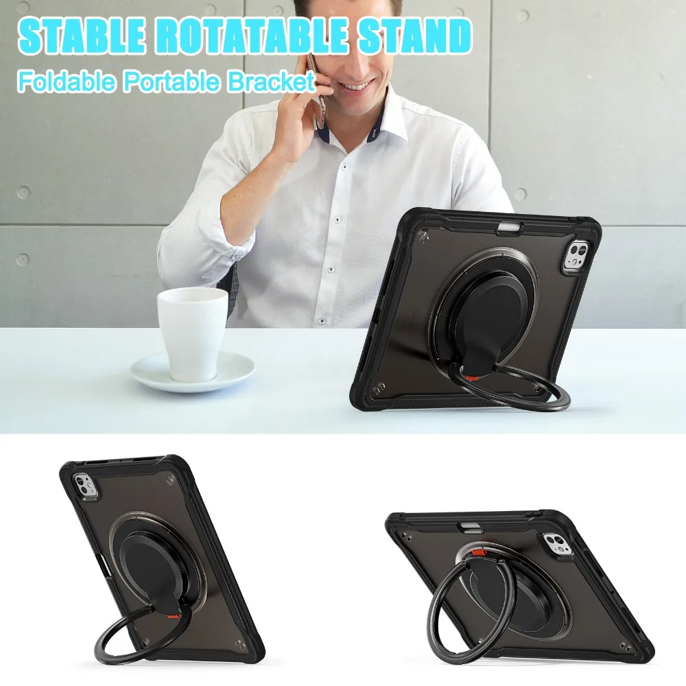Shockproof Kickstand Case for iPad Air and Pro - 2024 Edition