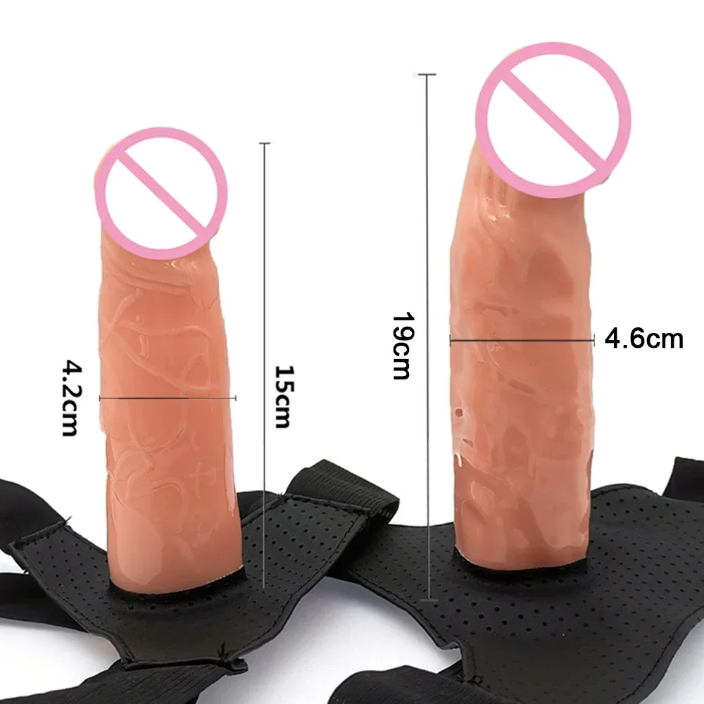 Strap on Hollow Dildo Panties Lesbian Anal cock Ultra Elastic G-Spot Erection Assist Harness Penis ED Aid Dick Sex Toy for Man