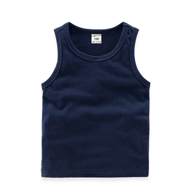 2022 Candy Color Girls Sleeveless Vest Sports Undershirts Kids Singlet Cotton Underwear Summer Children Boy Tops Beach Clothing M