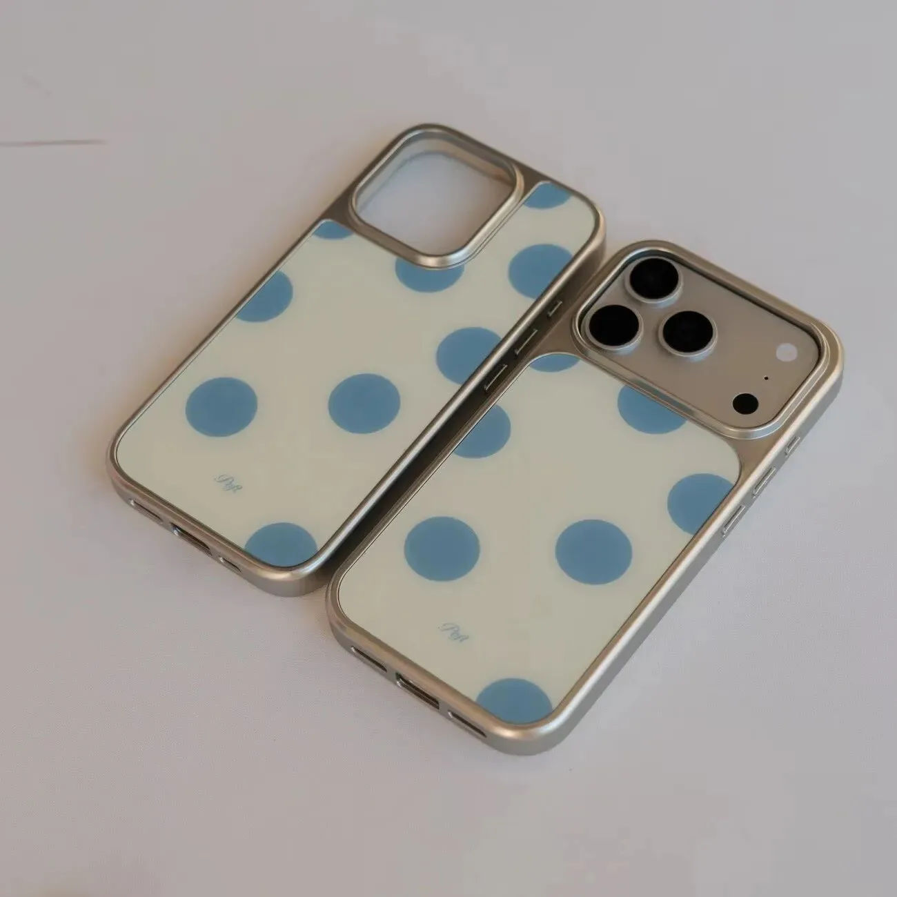 Luxuriöse Clmj Koreanische Retro Polka Dot Handyhülle für iPhone 17 16e 16 15 14 13 12 11 Air Pro Max X XSMAX Plus Swag Print Rückseite – Detail 6