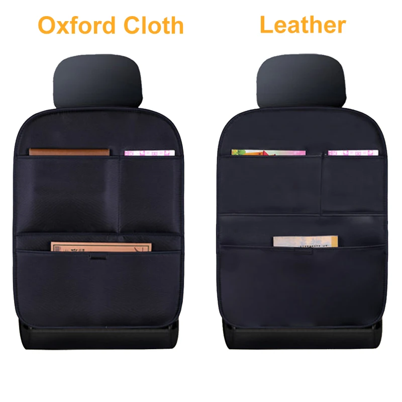 Anti Kick Pad Children Leather Universal Car Interior Seat Back Protector Cover Storage Pocket Auto Organizer car seat protector car seat organizer