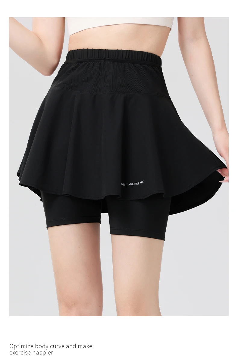 Women's Tennis Skirts, High Waisted 2 in 1 Sports Skirt with Pockets , Athletic Skorts for Running Badminton, Golf Wear 13 Sff7ca59157b64acc90da7b9a9aa27d41W