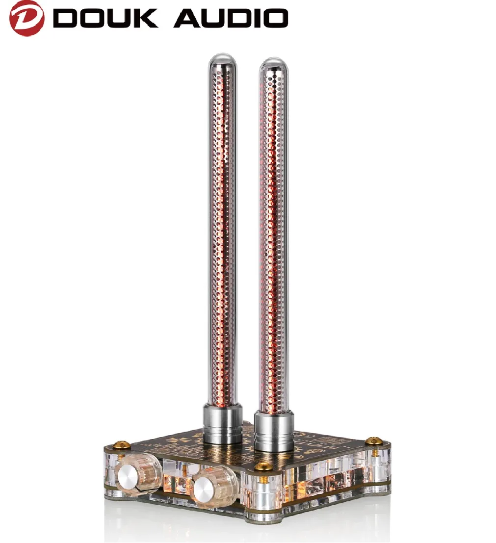 Douk Audio Vu9 Pixie Tube Sound Level Meter Fare Riferimento Al Retro Nixie Tube Analizzatore Di Spettro Musicale Lampada Audio Con Pickup Mic