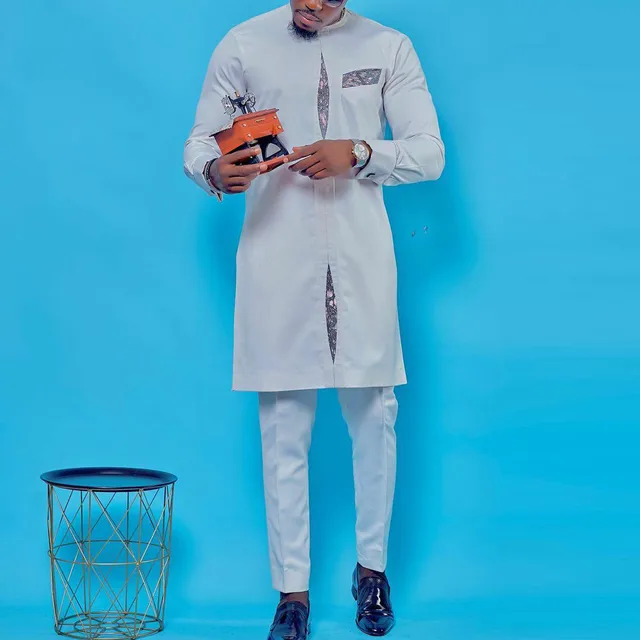 Tejiri Printed Long-sleeved Shirt Pants Outfit - Image 6