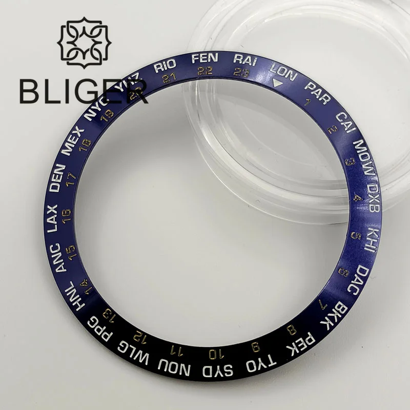 BLIGER Multicolor Watch Bezel Insert for Men's Automatic Watches
