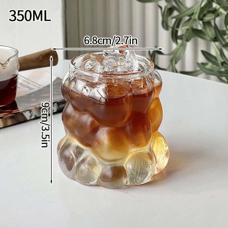 Ins Stijl Glas Cups Stapelbaar Glaswerk Reliëf Str... – Vicedeal